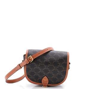 Celine Folco Bag Triomphe Coated Canvas #247442C15B